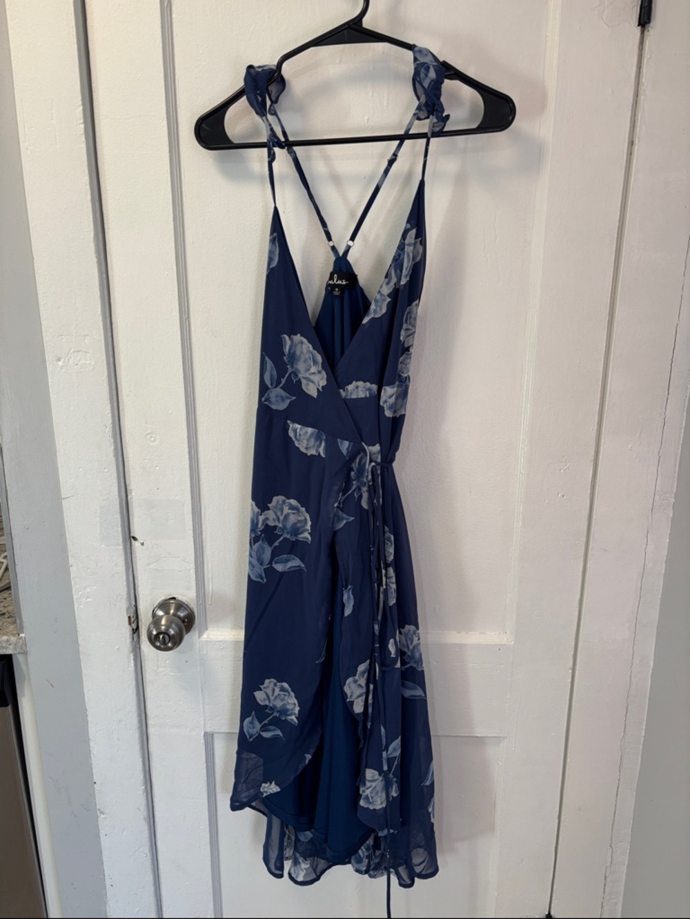 Lulu's Navy Blue Spaghetti Strap Dress size small